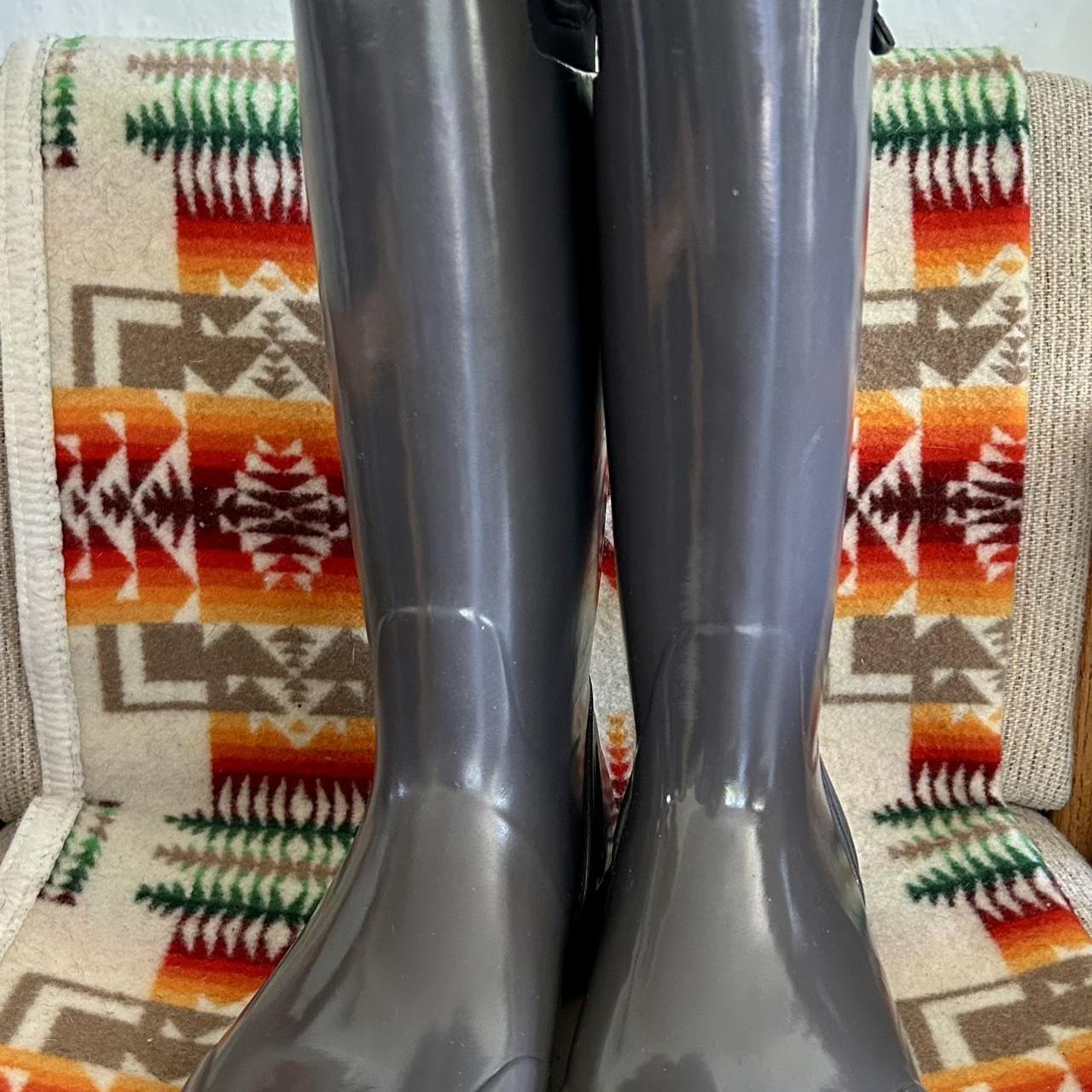 Bogs Boots. Barely worn. Grey. Size 9 tall.... Depop