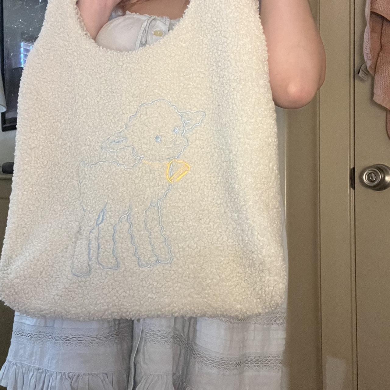 Fuzzy lamb tote discount bag