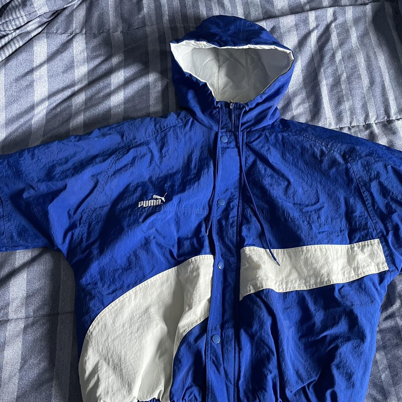 Puma Men's Blue And White Jacket 