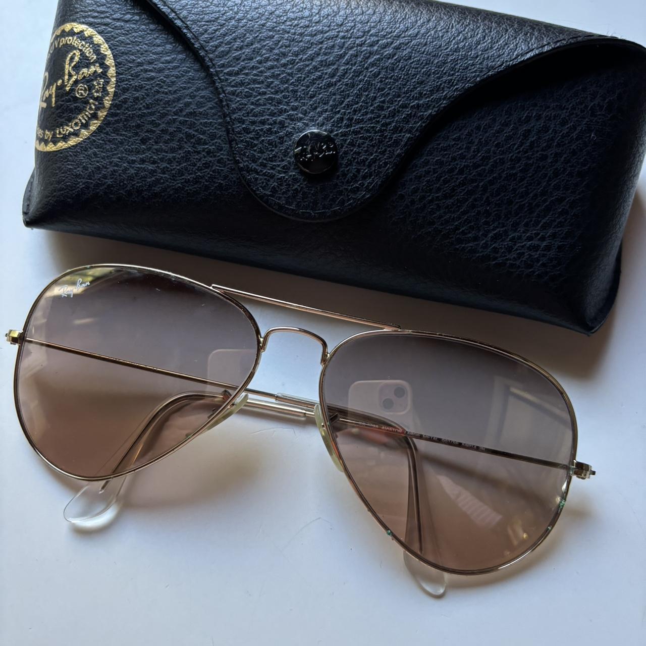 Authentic ray ban sunglasses has some wear and tear depop