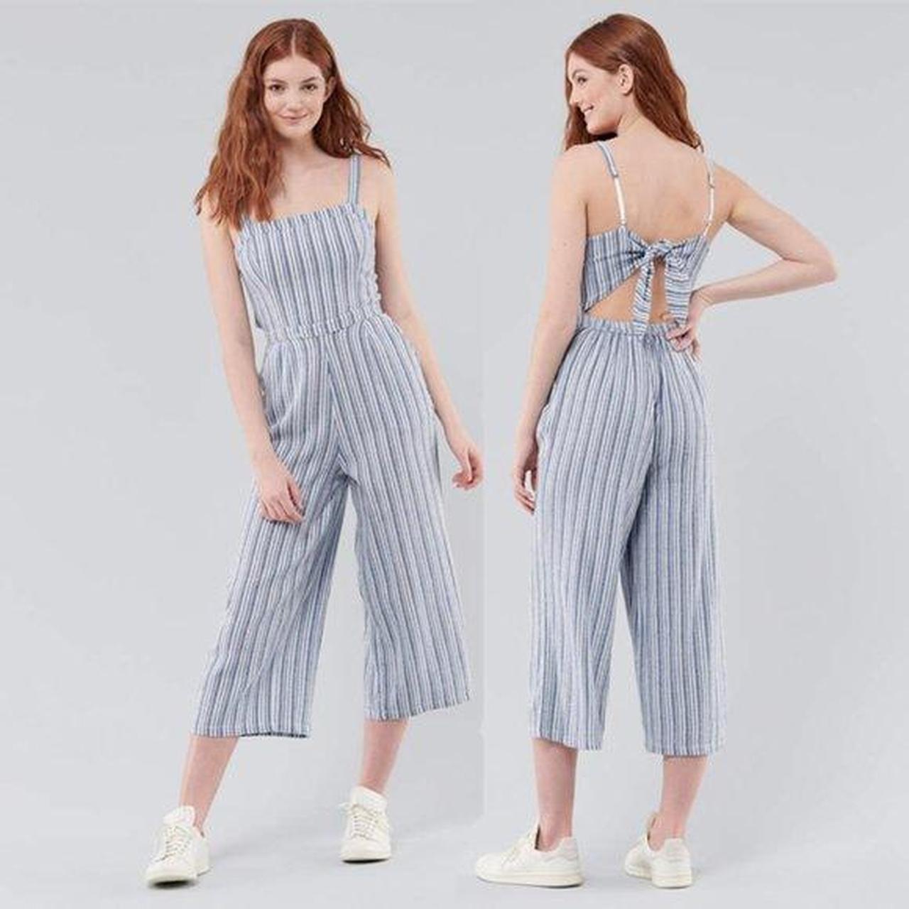 Hollister striped jumpsuit best sale