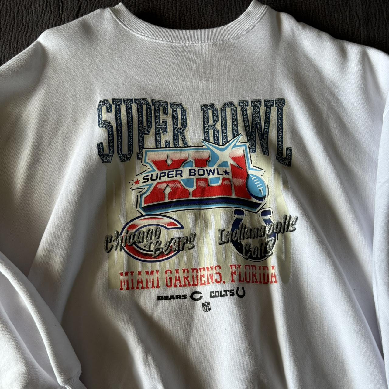 factorie white nfl super bowl jumper worn a couple... Depop