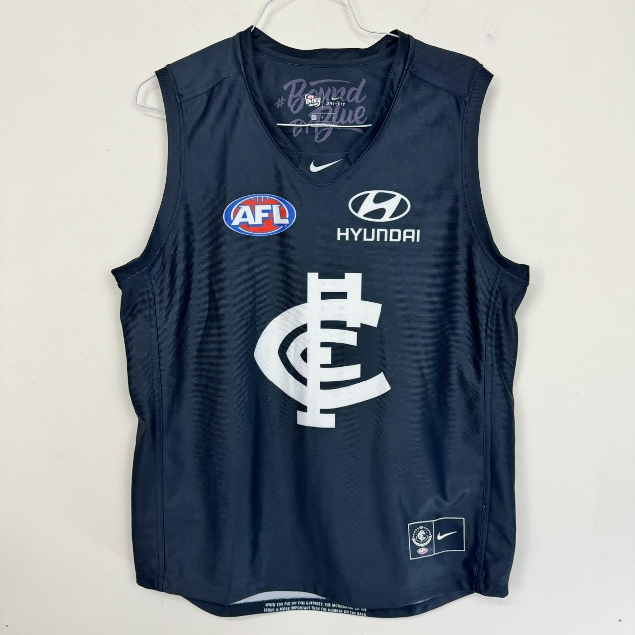 Nike CARLTON BLUES AFL Football Jersey Guernsey... - Depop