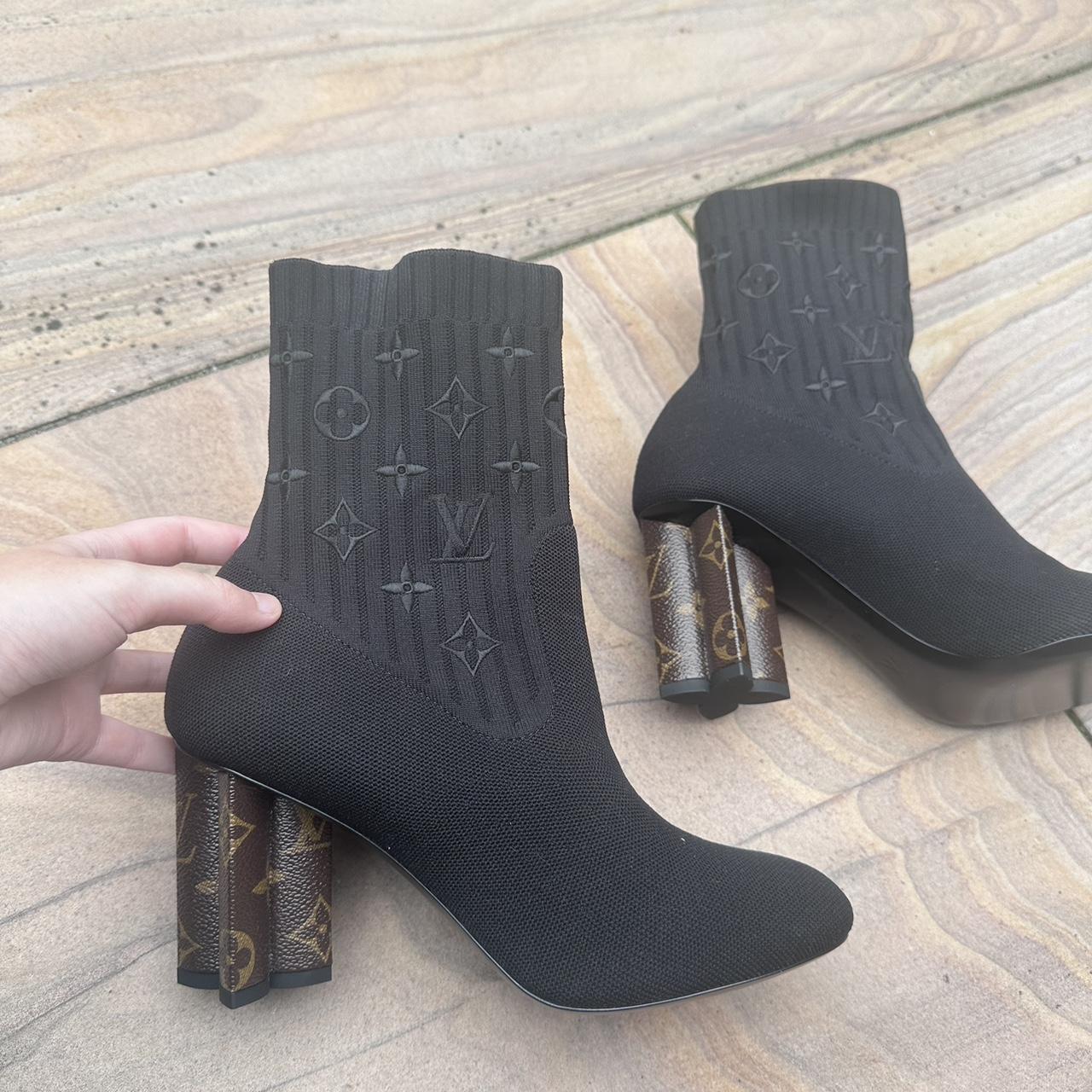 Louis vuitton vintage sock boots heels