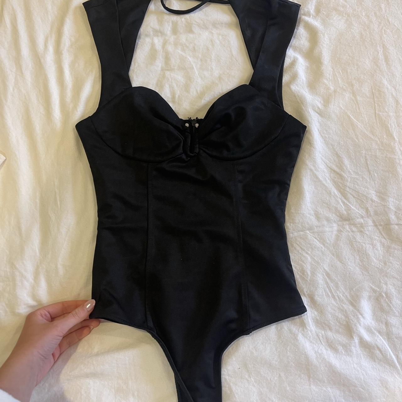 ASTR The Label Women's Black Bodysuit | Depop