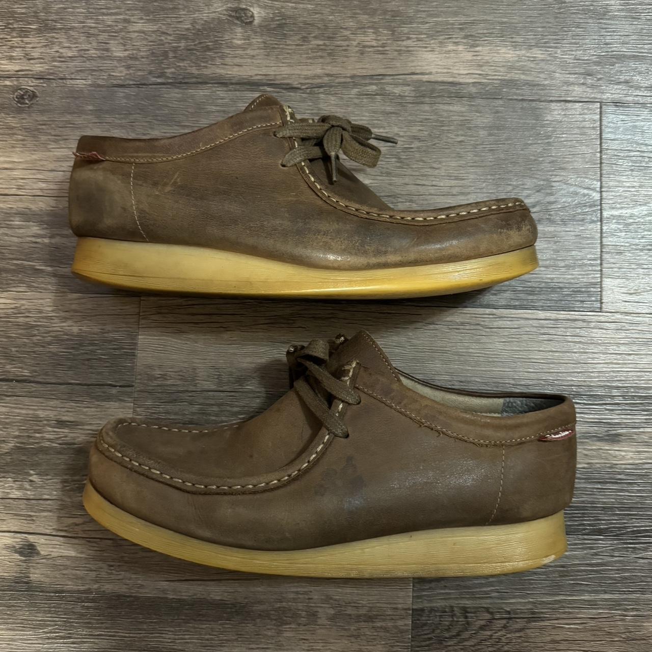 Clarks Original Wu Blue & Cream Original - Depop