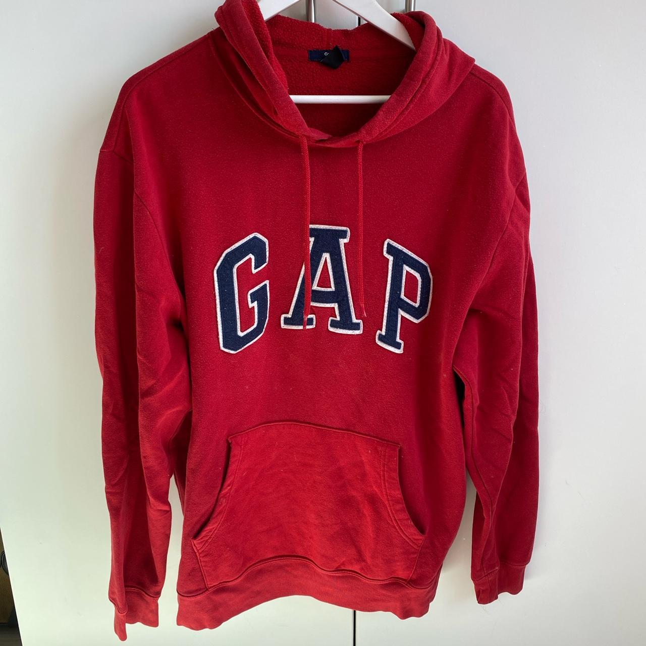 Gap Men's Red Hoodie | Depop