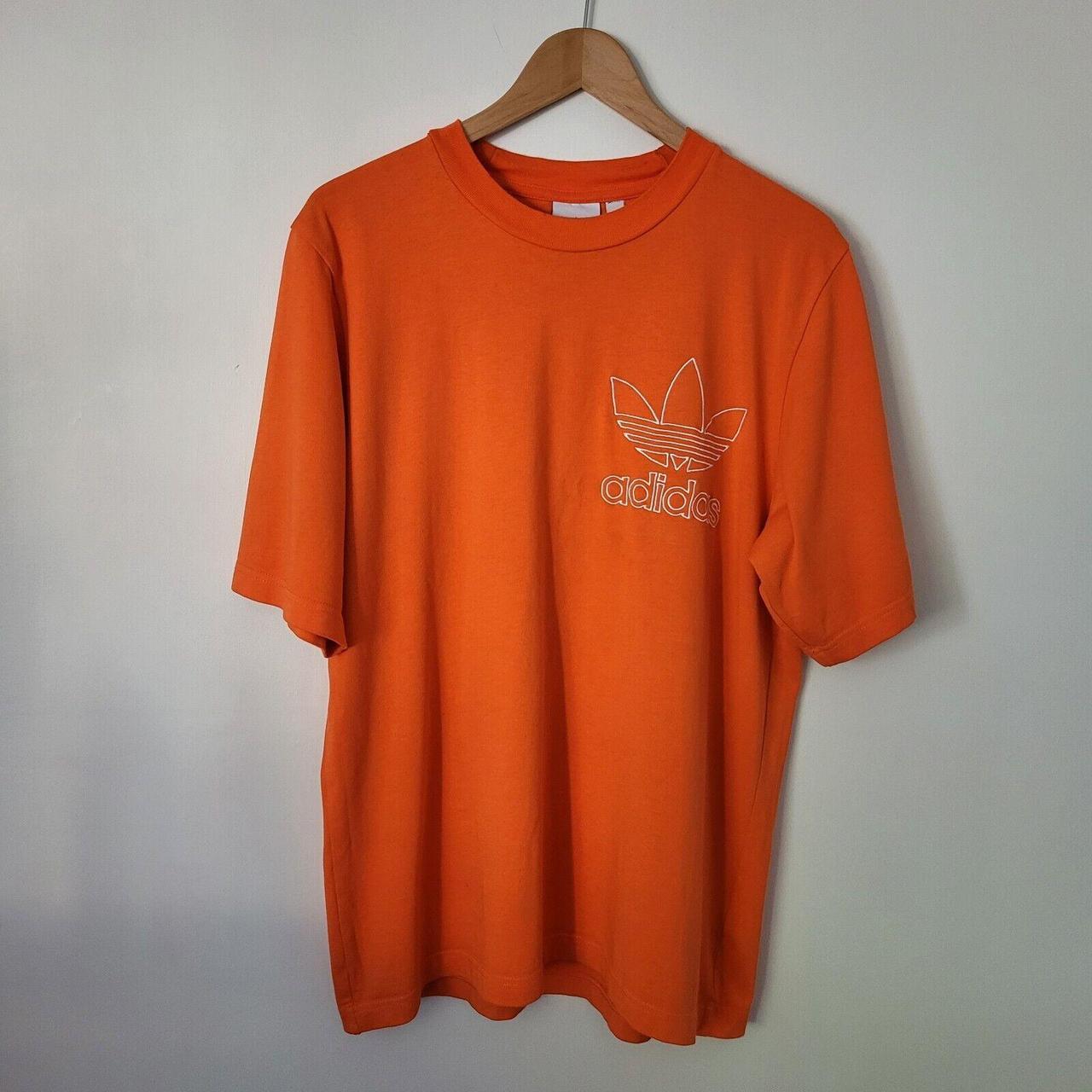 Adidas Men's Orange T-shirt | Depop