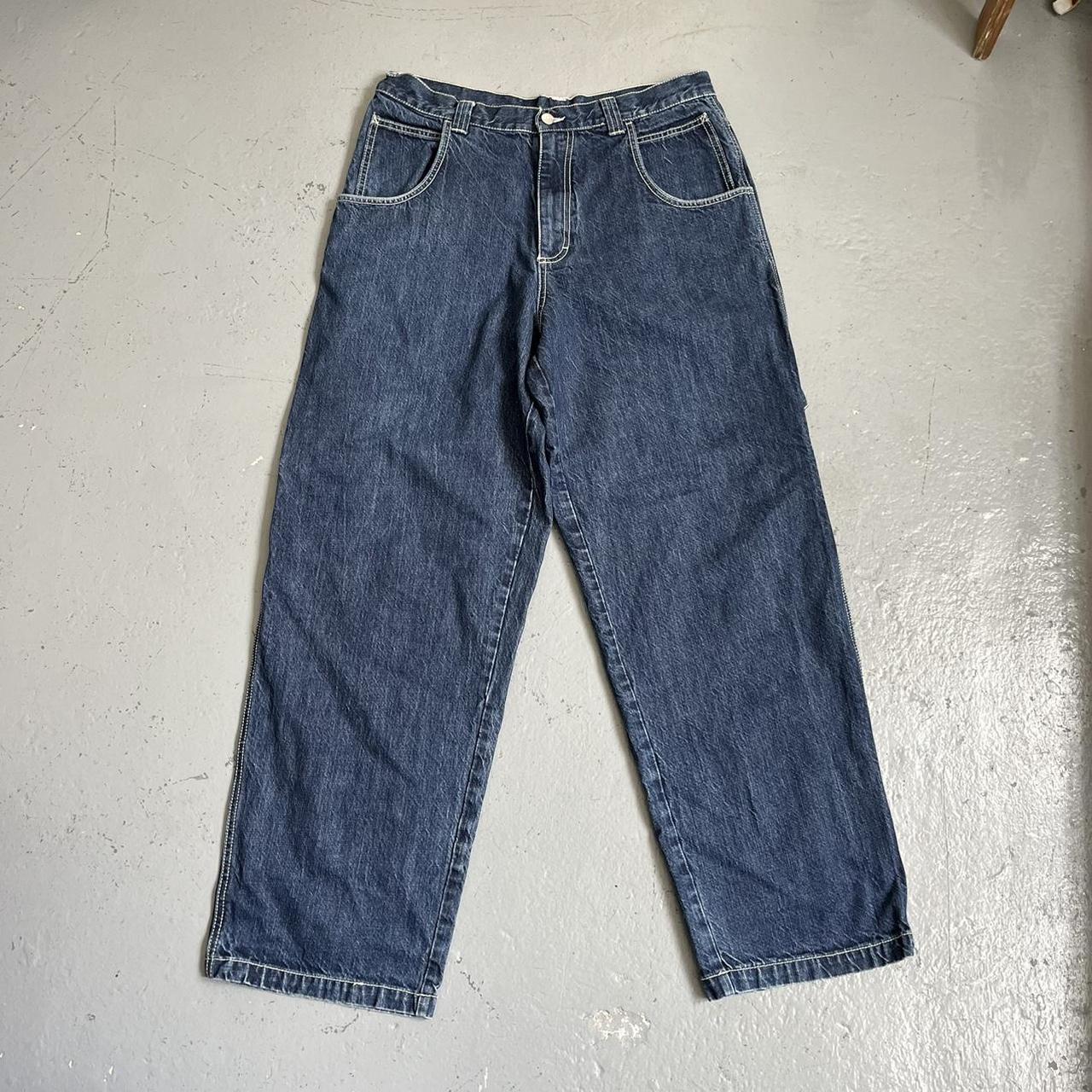 y2k baggy skater jeans label states 34