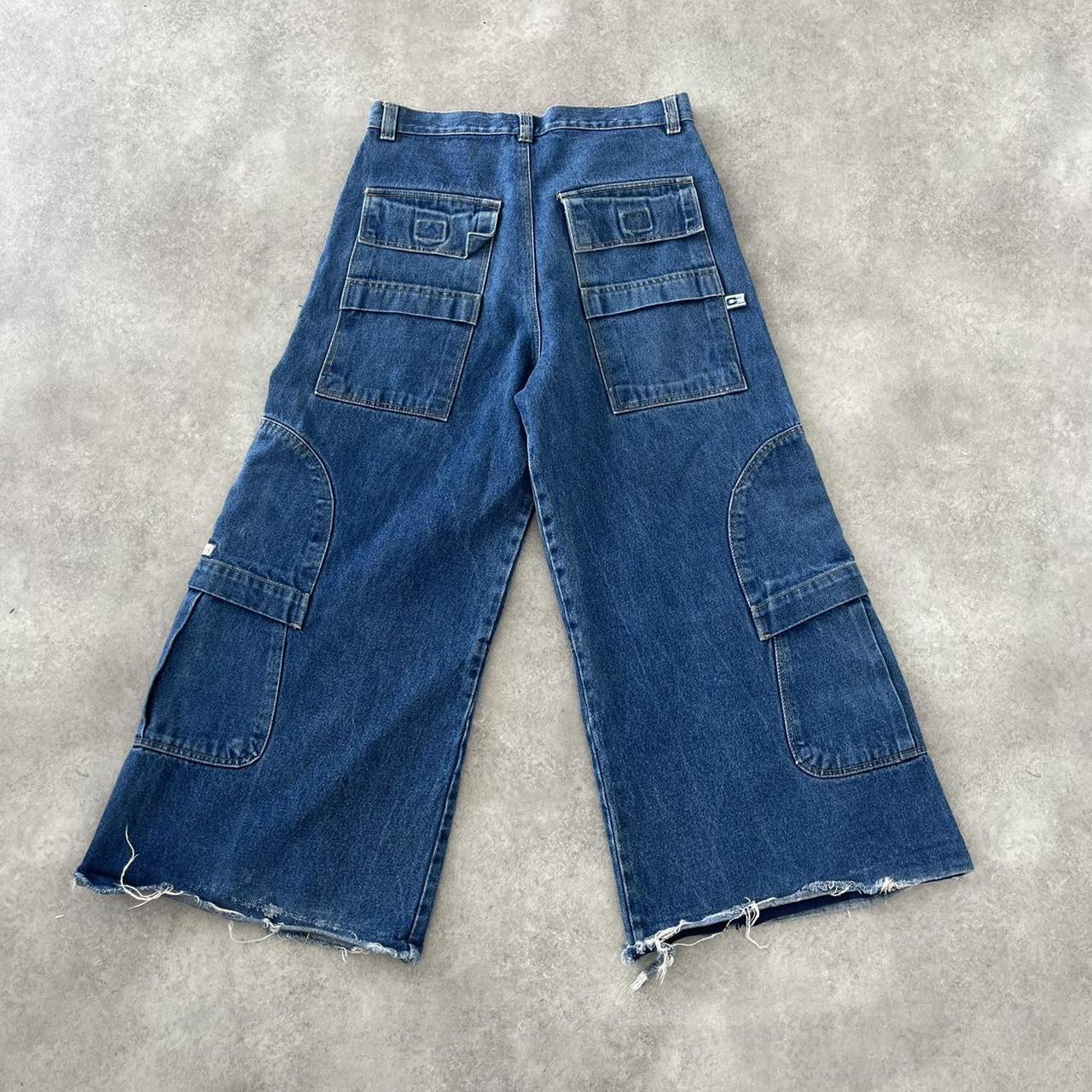 Y2k criminal damage wide leg baggy denim jeans... - Depop