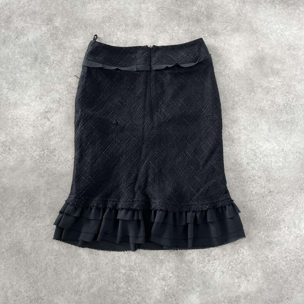 Black frilly midi skirt Soft grunge Recommend size... - Depop