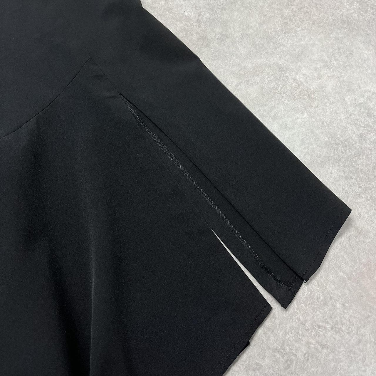 black asymmetric skirt with slit recommend for 8/10,... - Depop