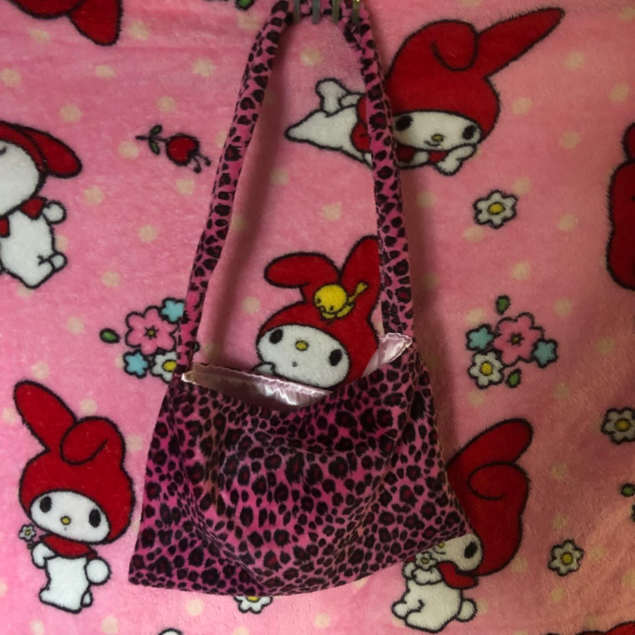 FAUX FUR PINK LEOPARD BAG HANDMADE!! lined with... - Depop