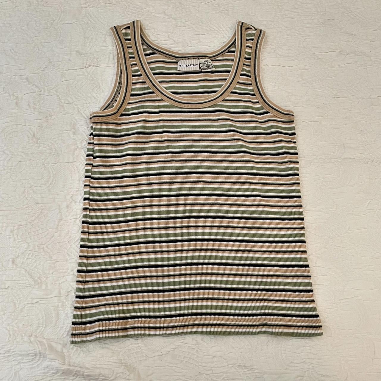 Fall stripped Y2K tank: Capture the retro vibes of... - Depop