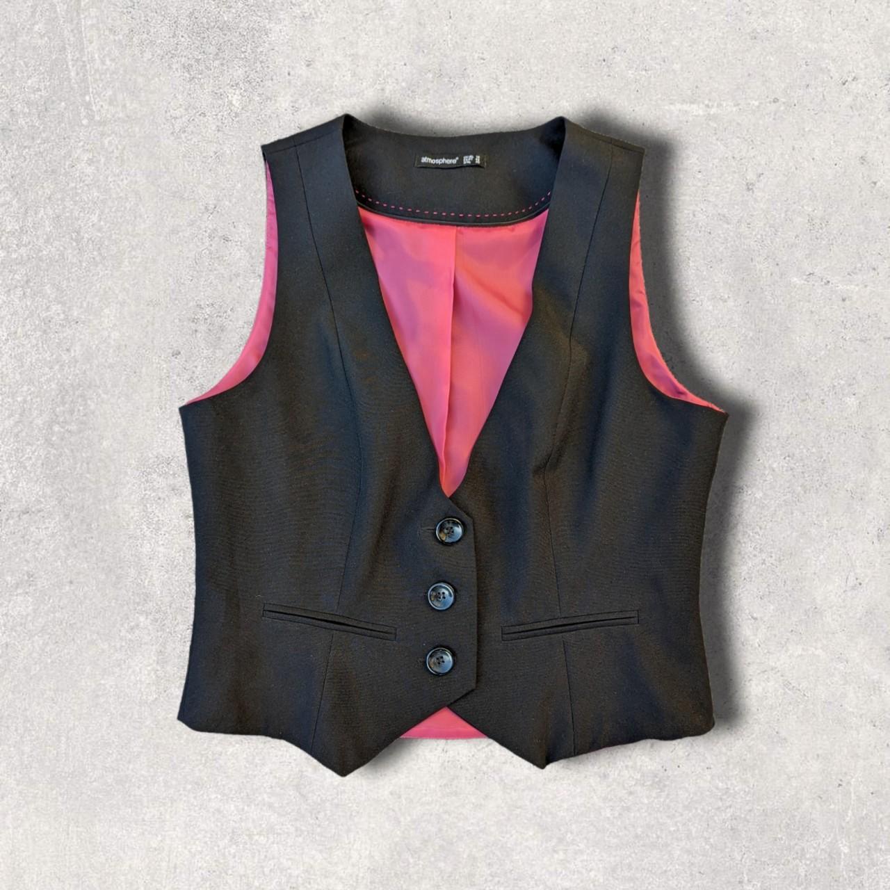 Primark Women's Black and Pink Vest Depop