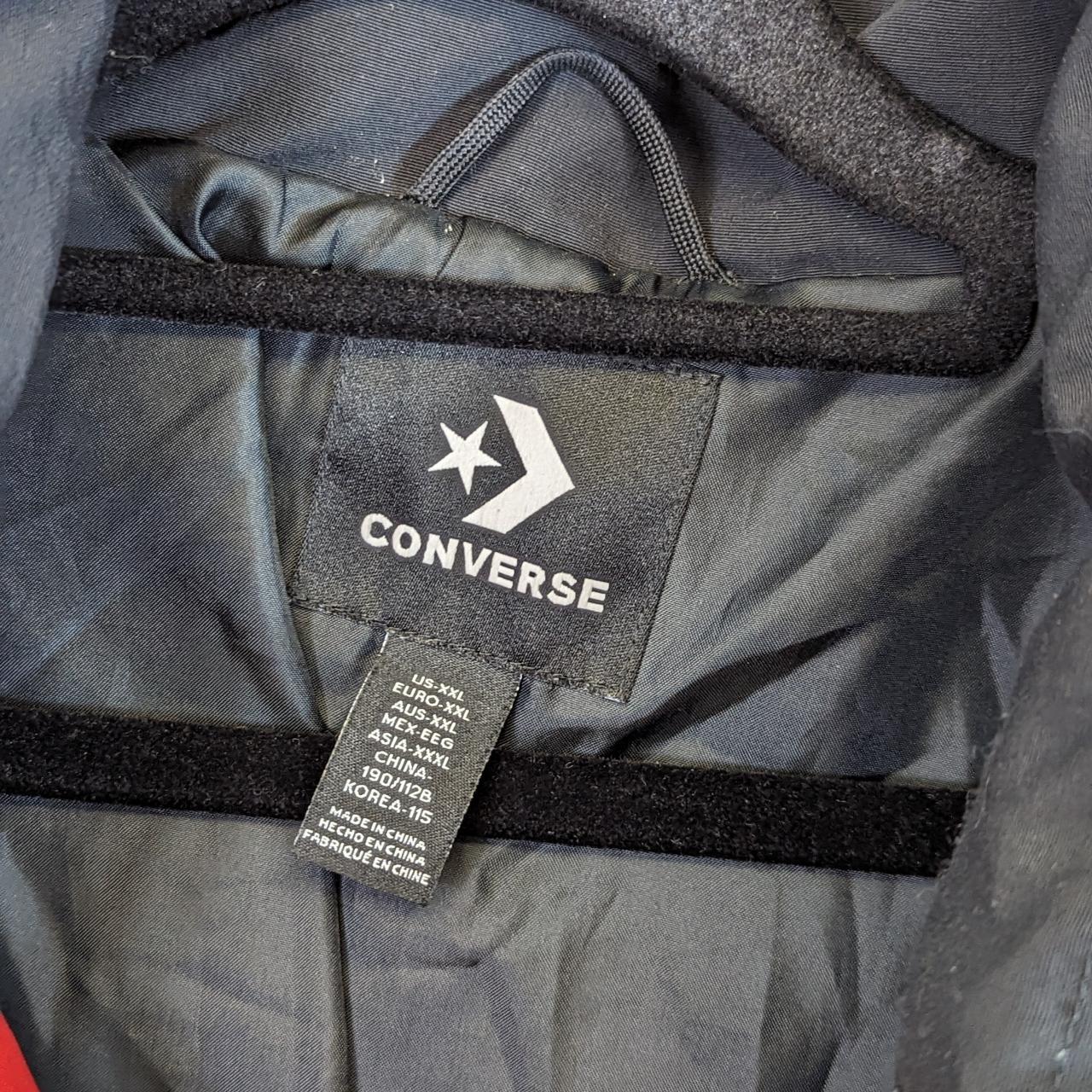 Hoodie Converse Korea Zip Converse Red Black Puffer Jacket Full Zip,