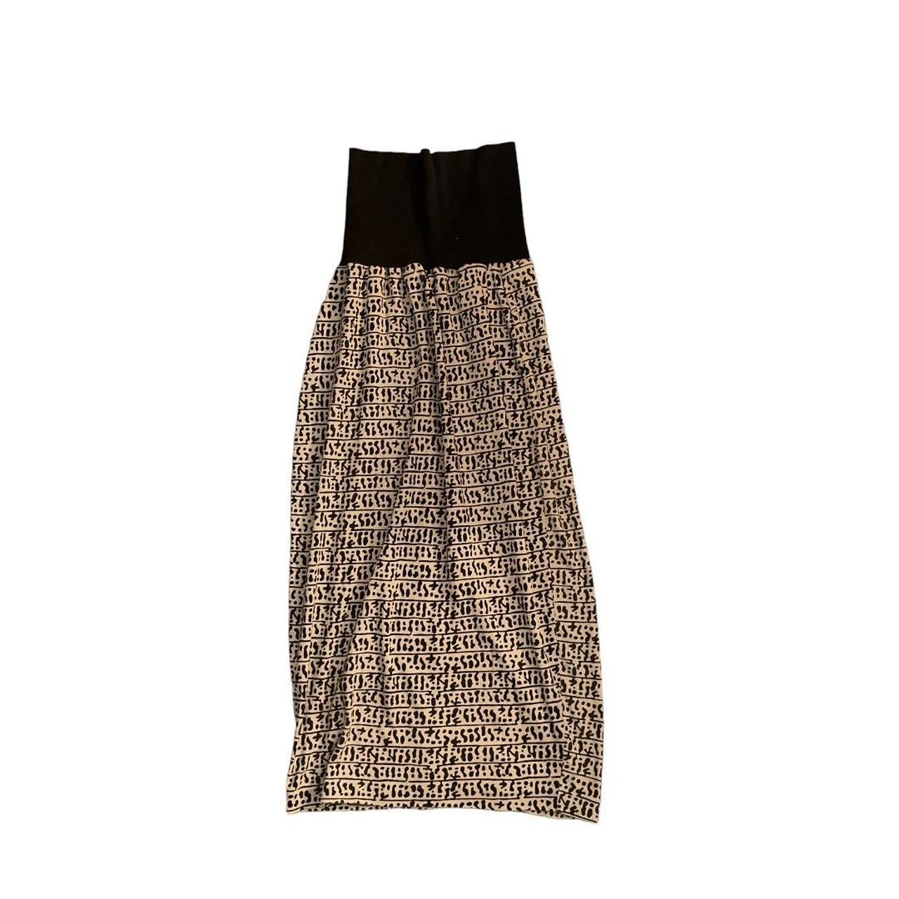 80 s vintage cotton midi skirt with cheetah esque