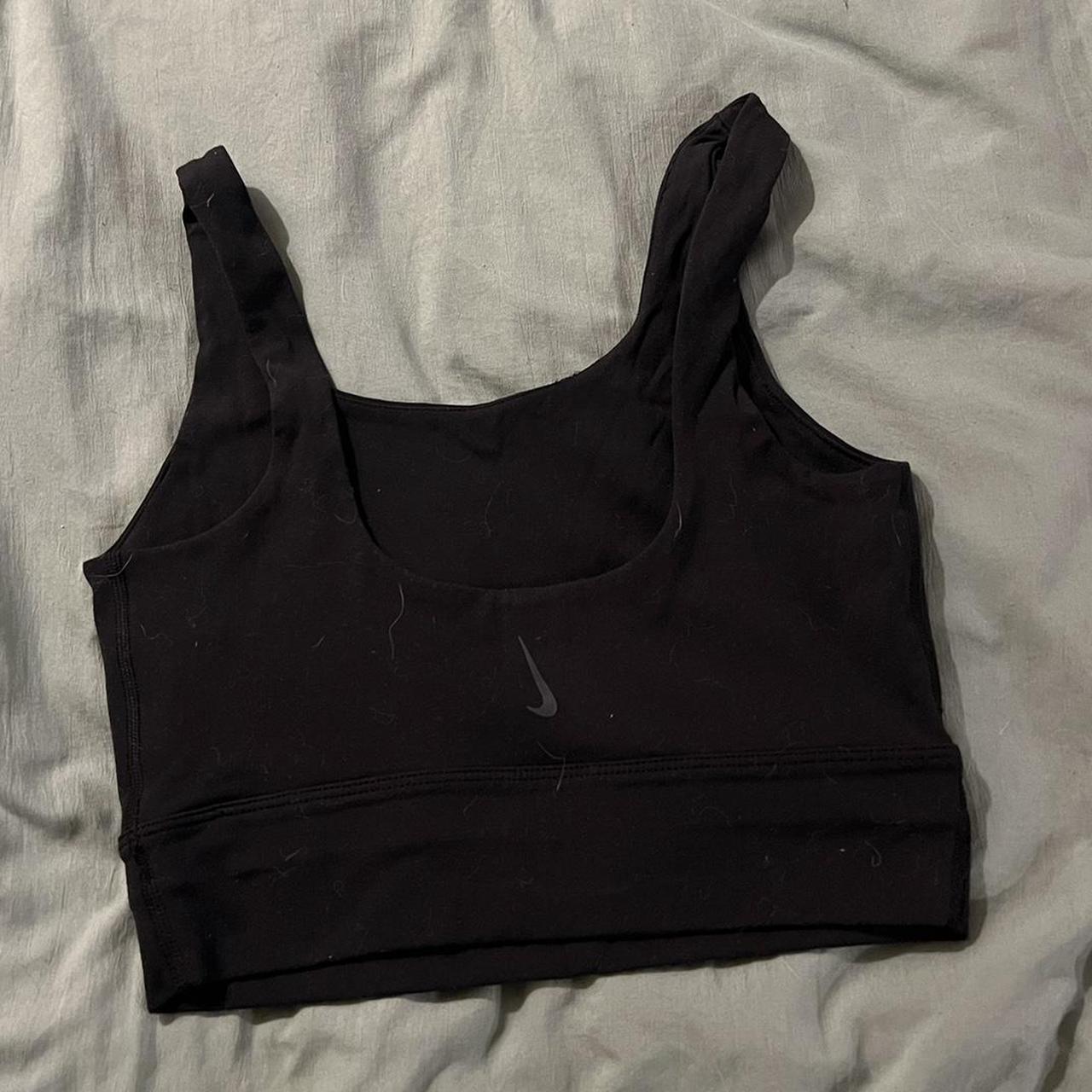 Black Nike Yoga Top/Bra only worn a few times, great - Depop