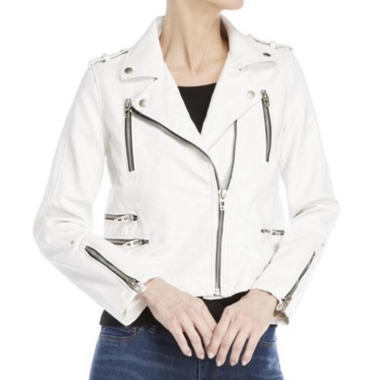 blanknyc white leather jacket