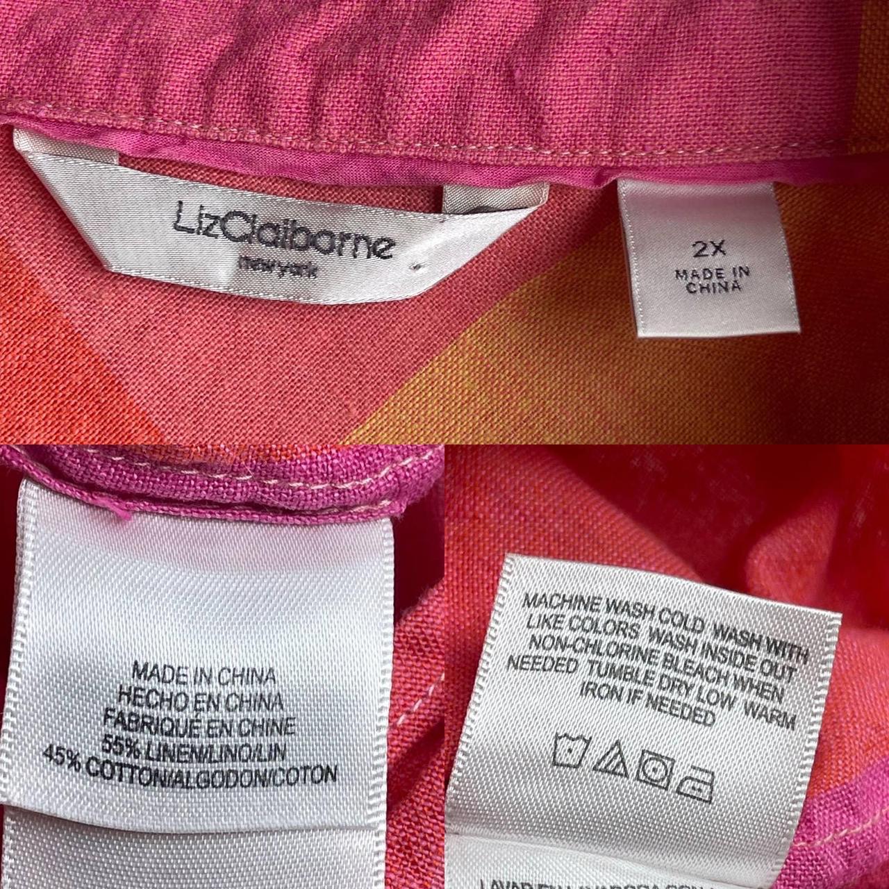 Liz Claiborne Women's Pink and Yellow Blouse (3)
