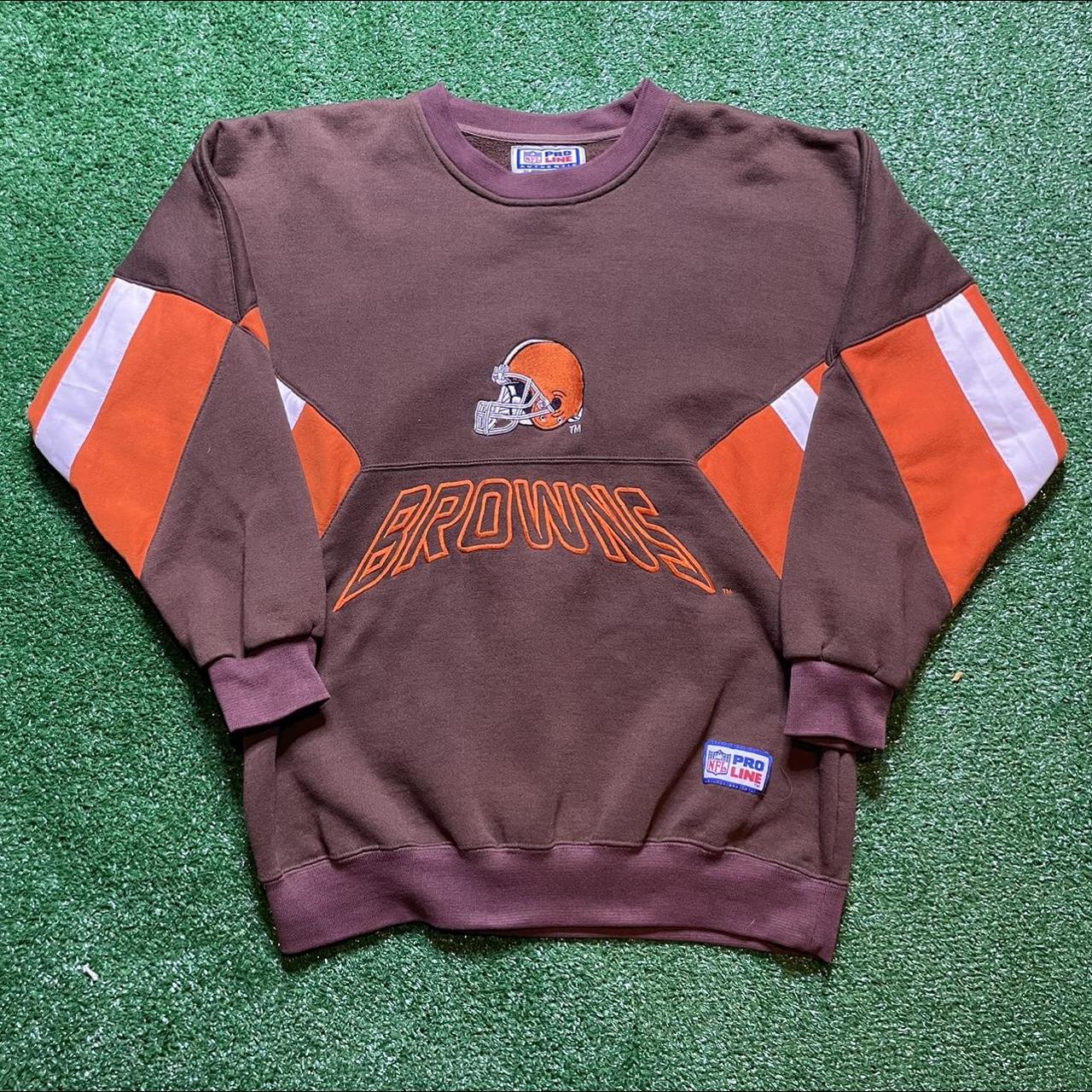 NFL Cleveland Browns Sweatshirt 90s Vintage Jumper, - Depop