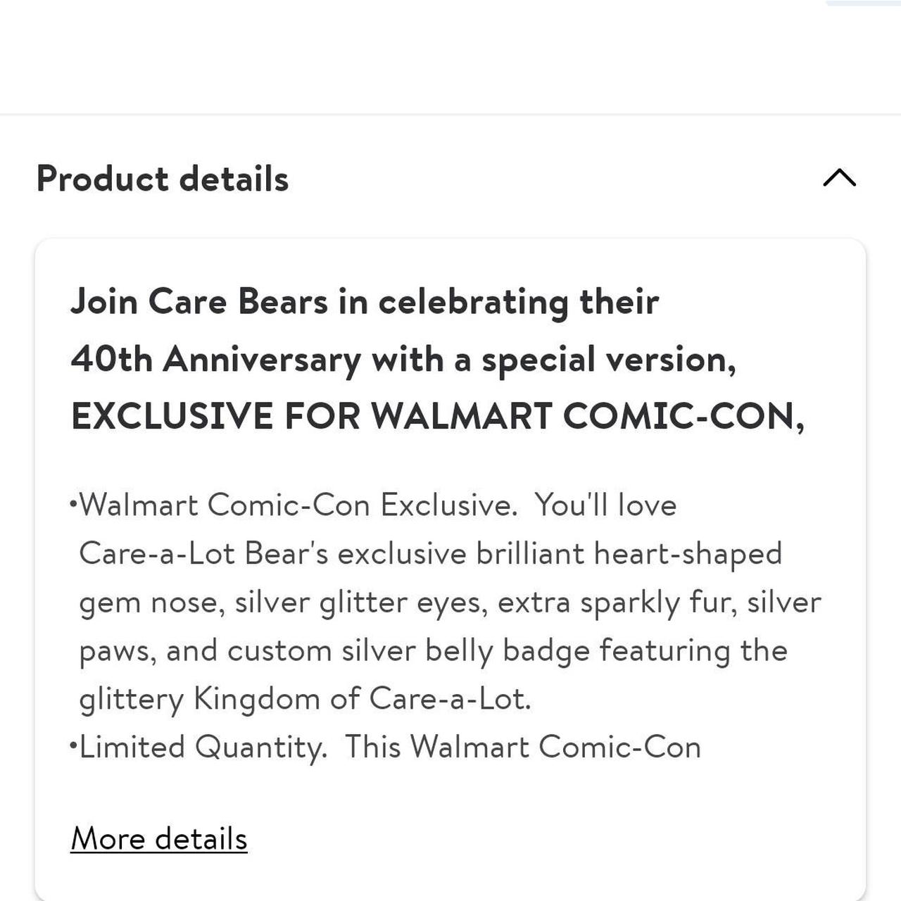 Order Care Bears 40th Anniversary Comic Con Plush