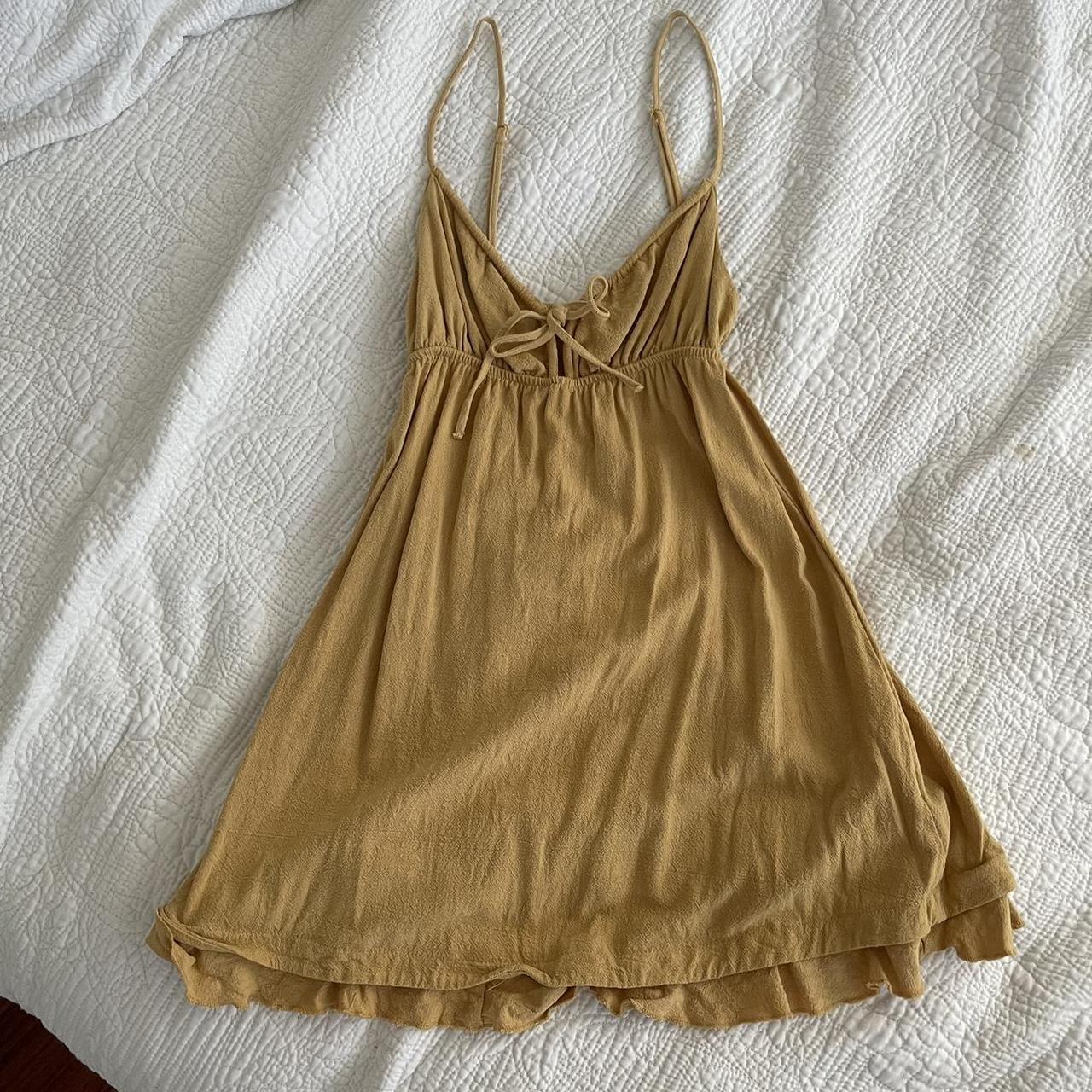 Princess Polly Women's Yellow Dress Depop