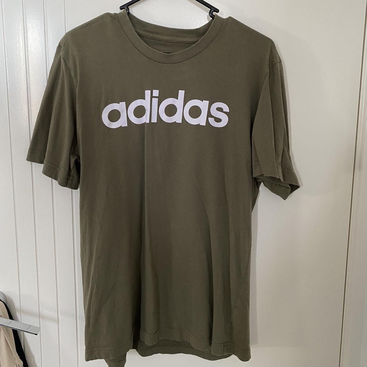 Adidas Women's Khaki Tshirt Depop