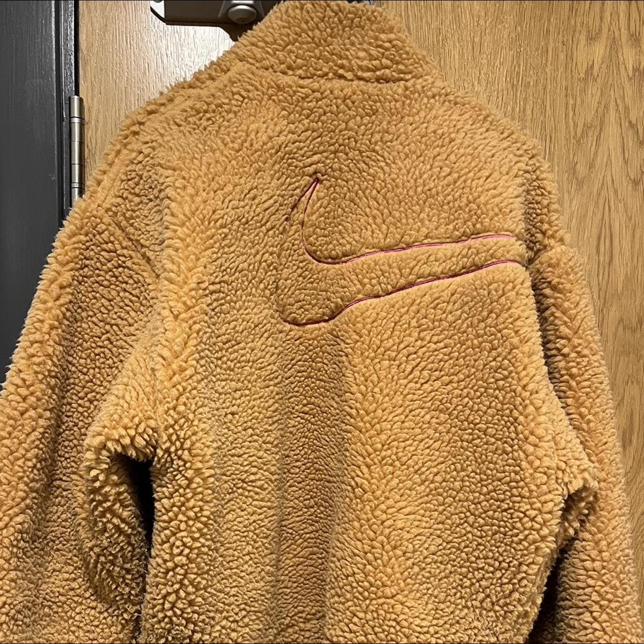 asos nike cropped borg fleece in black