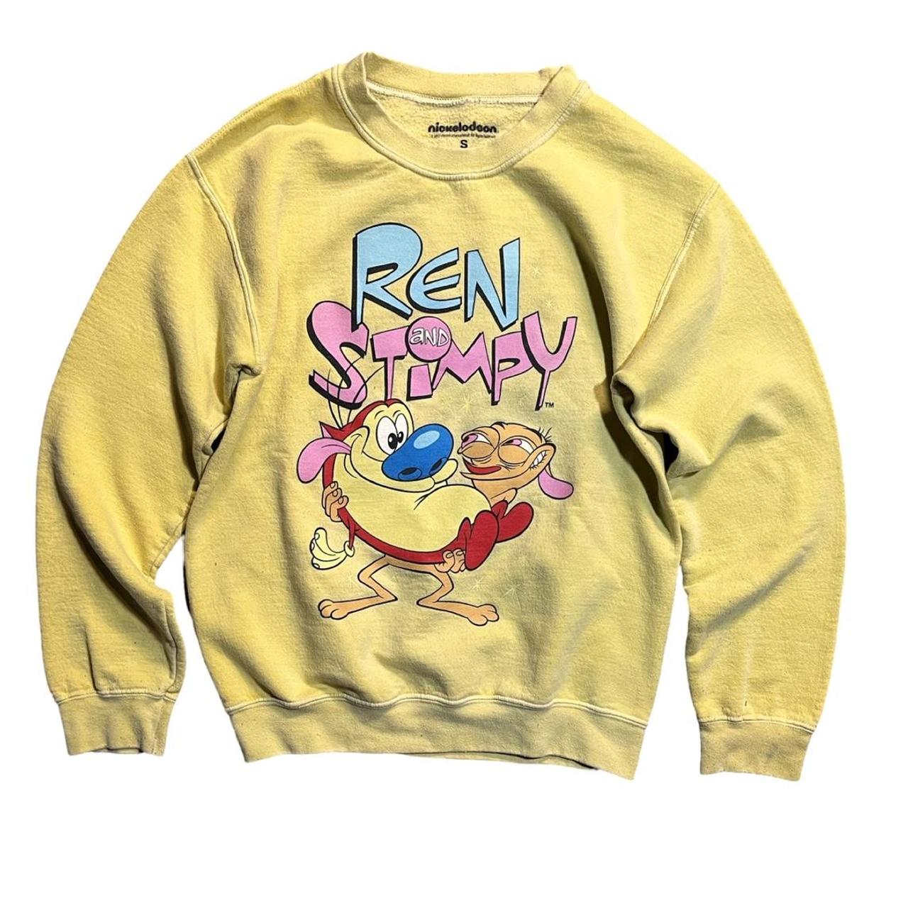 NICKELODEON REN AND STIMPY YELLOW CREWNECK. Depop