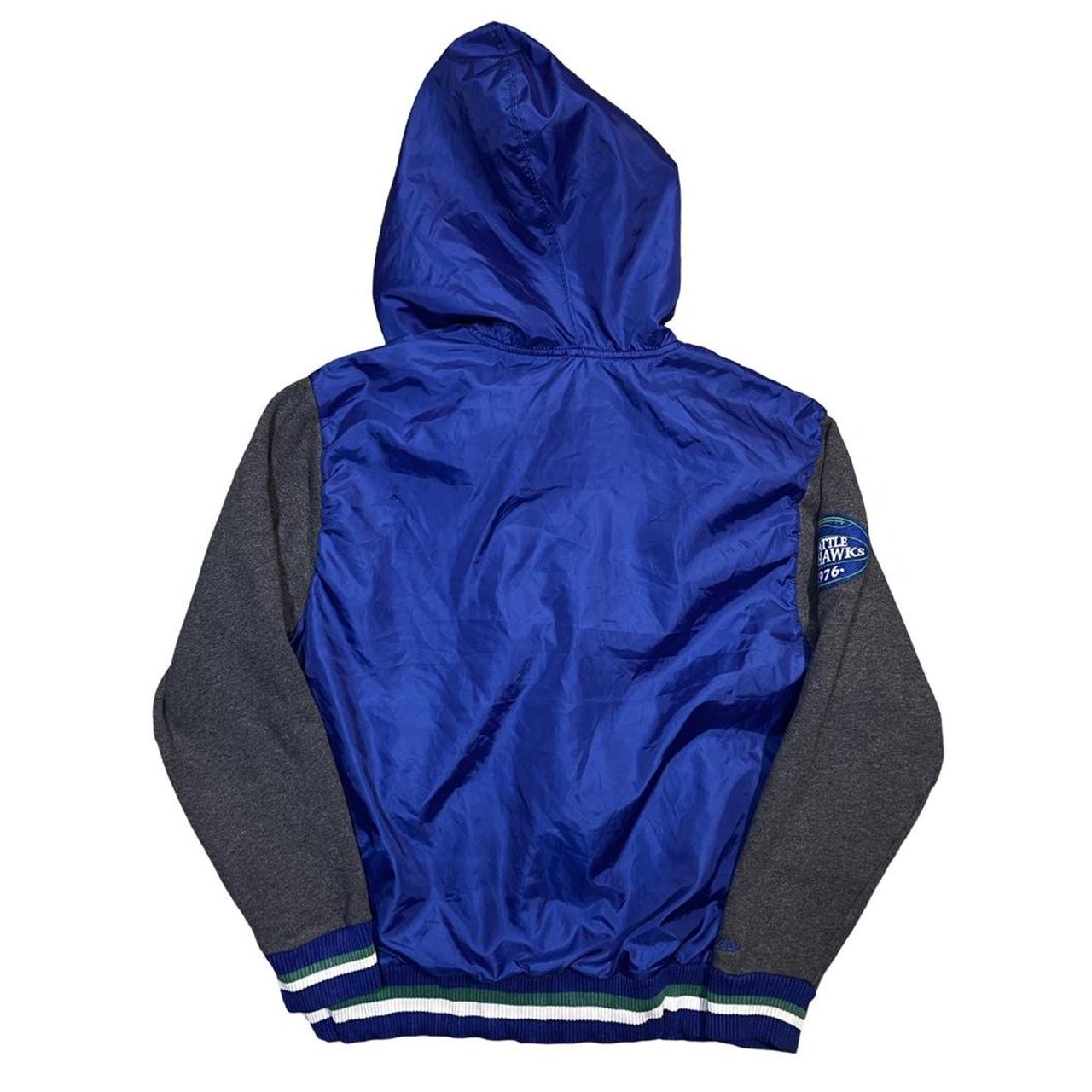 MITCHELL AND NESS SEATTLE SEAHAWKS VARSITY SATIN... - Depop