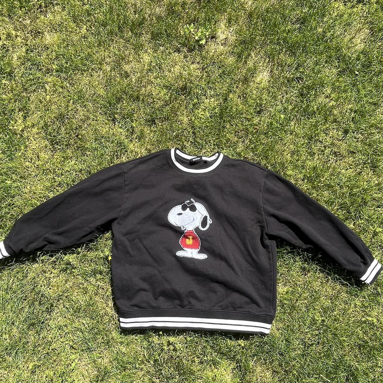 Forever21 Peanuts Black Snoopy Sweater Size Depop