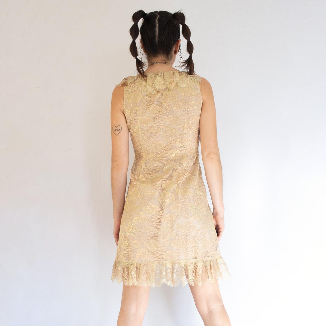 AW 1996 Bella Freud dress. Iridescent gold lace