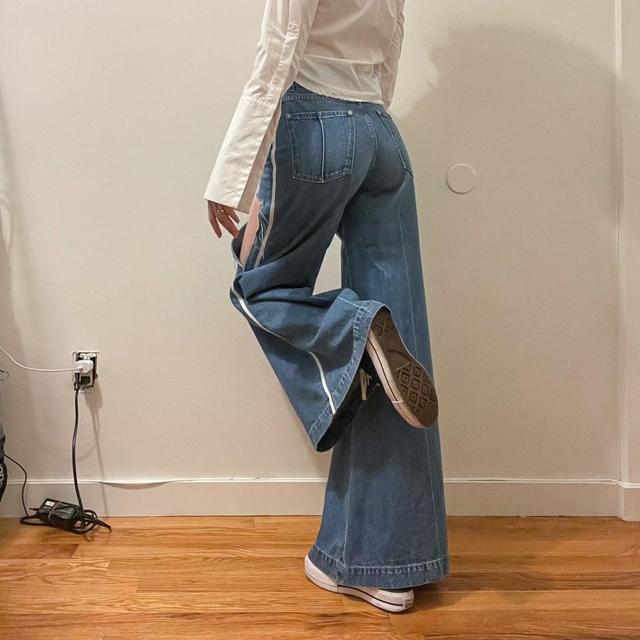 PETER DO - Archived Ripped Wide Leg Jeans... - Depop