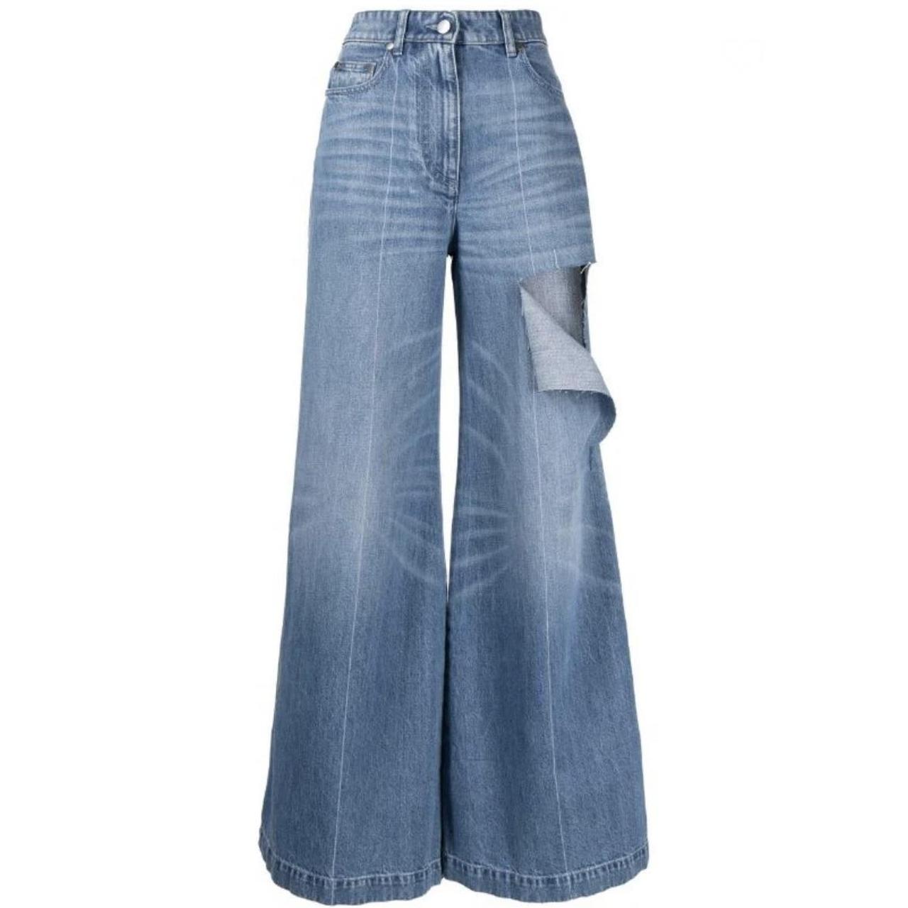 PETER DO - Archived Ripped Wide Leg Jeans...