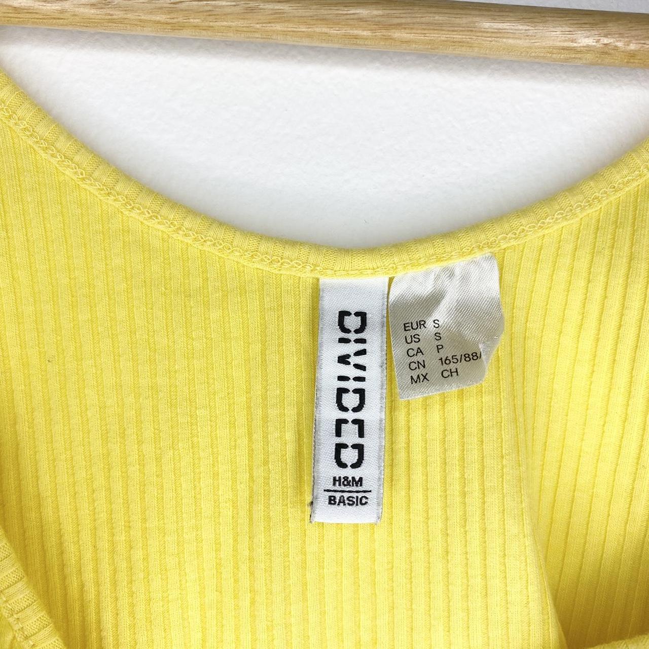 H&M Women's Yellow Vest Depop