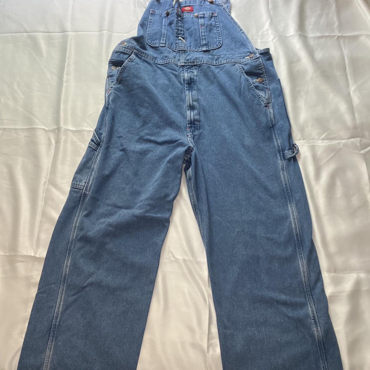 Light blue Dickies overalls sizing could be xxl or... Depop
