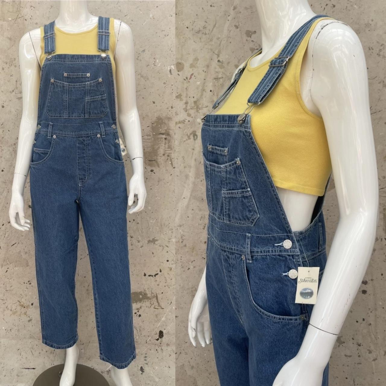 Supreme Logo Denim Overalls - Depop