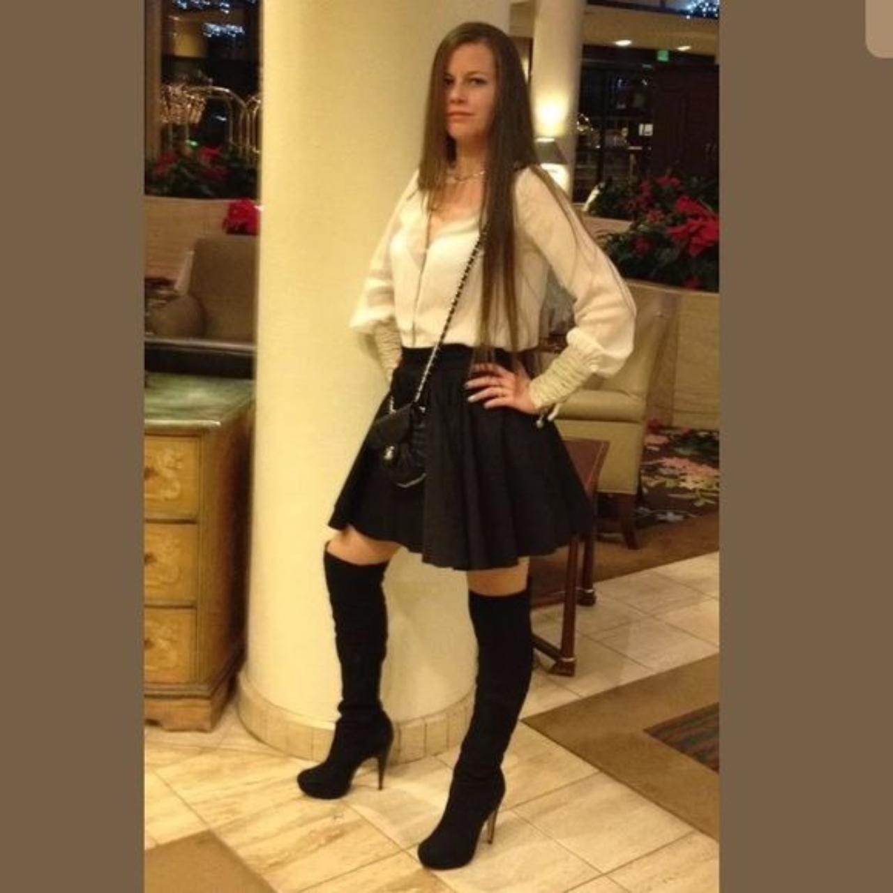 Topshop over the knee suede boots with high