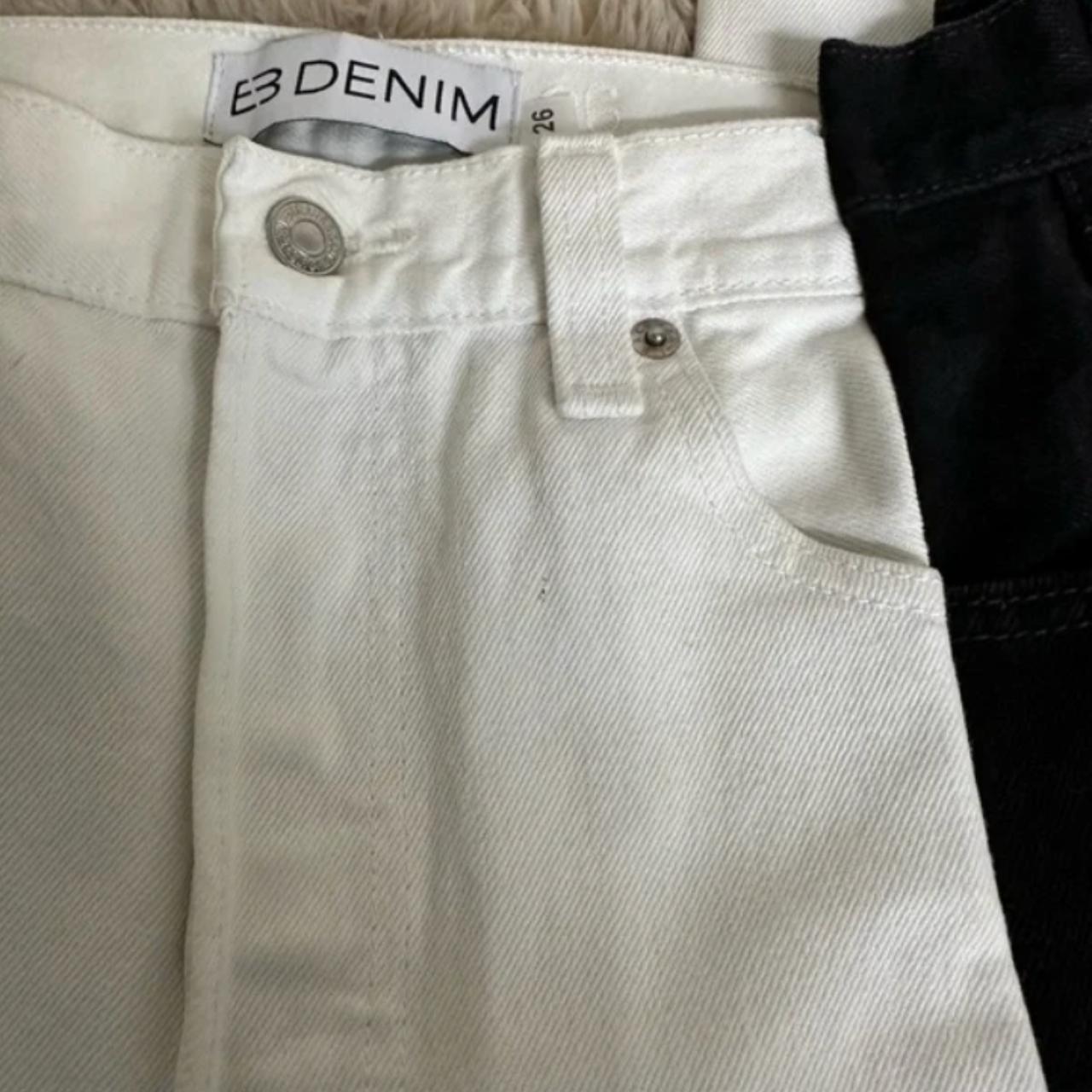 EB Denim Two Toned Black and White jeans Depop