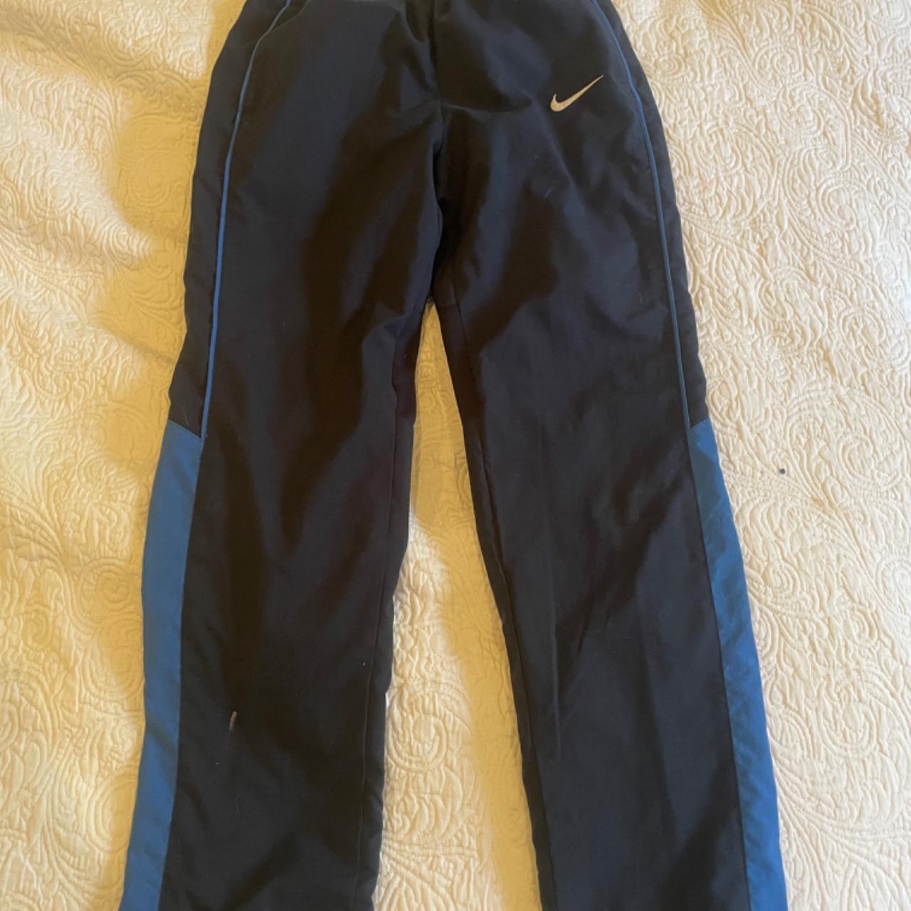 👖 Y2k Navy Nike Track Pants 👖 • Labeled kids size... - Depop