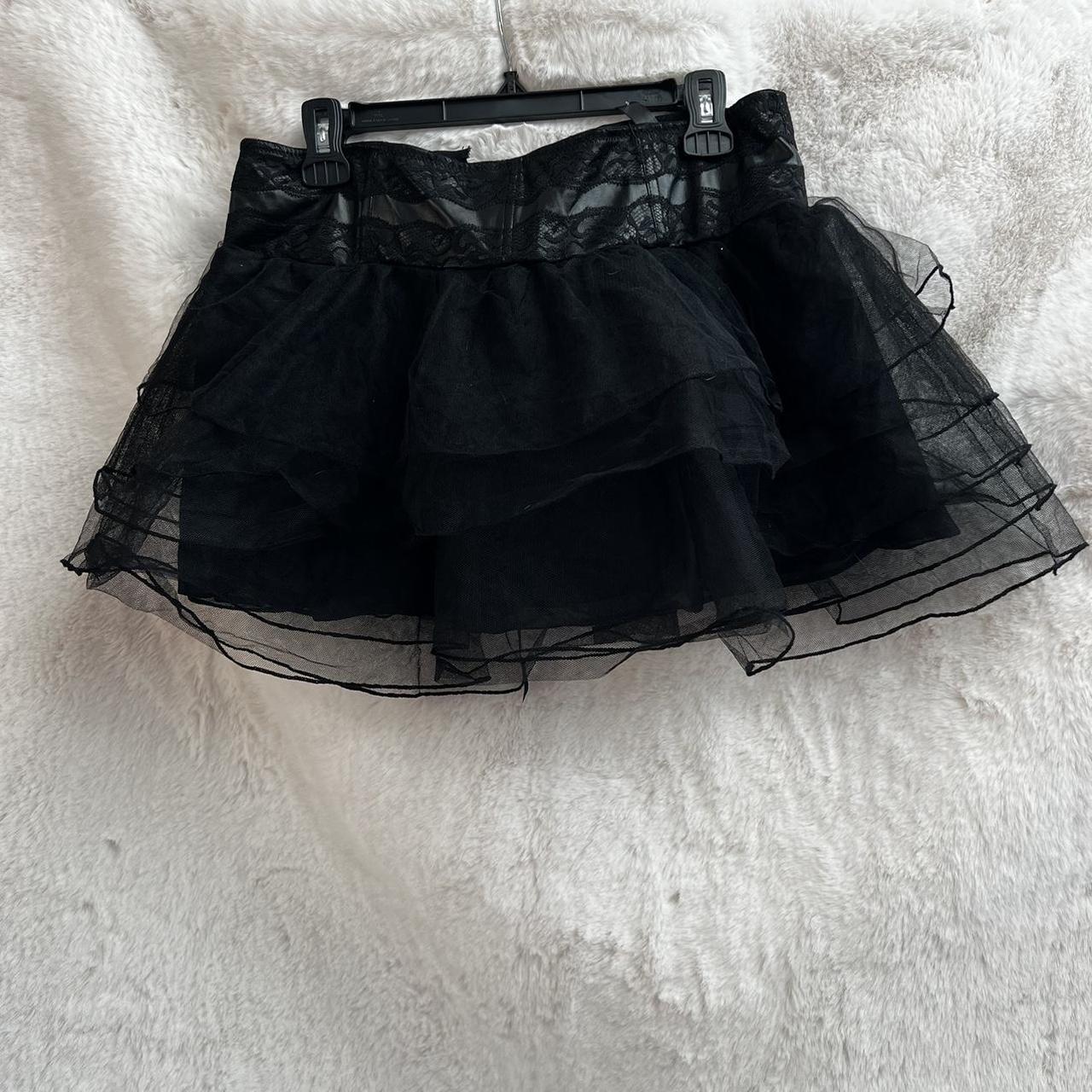 Black leather tutu skirt best sale