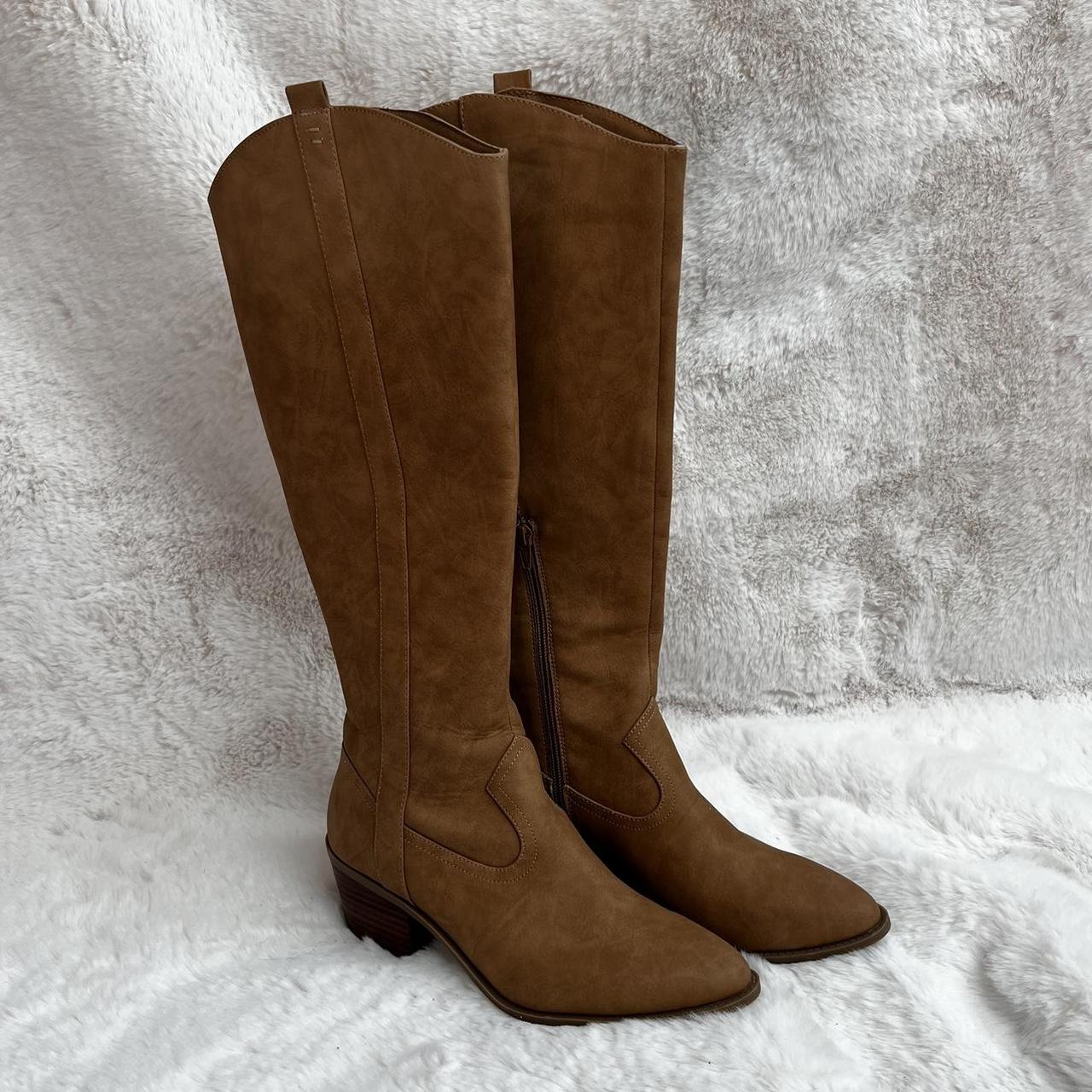 brown and tan boots