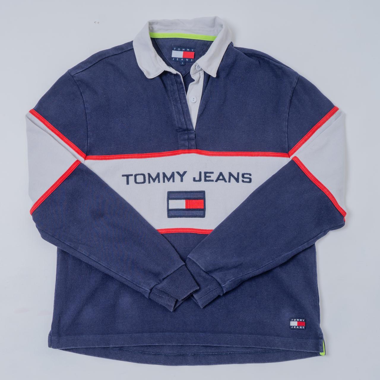 VINTAGE TOMMY HILFIGER RUGBY SHIRT  (L) Amazing Y2k   Depop