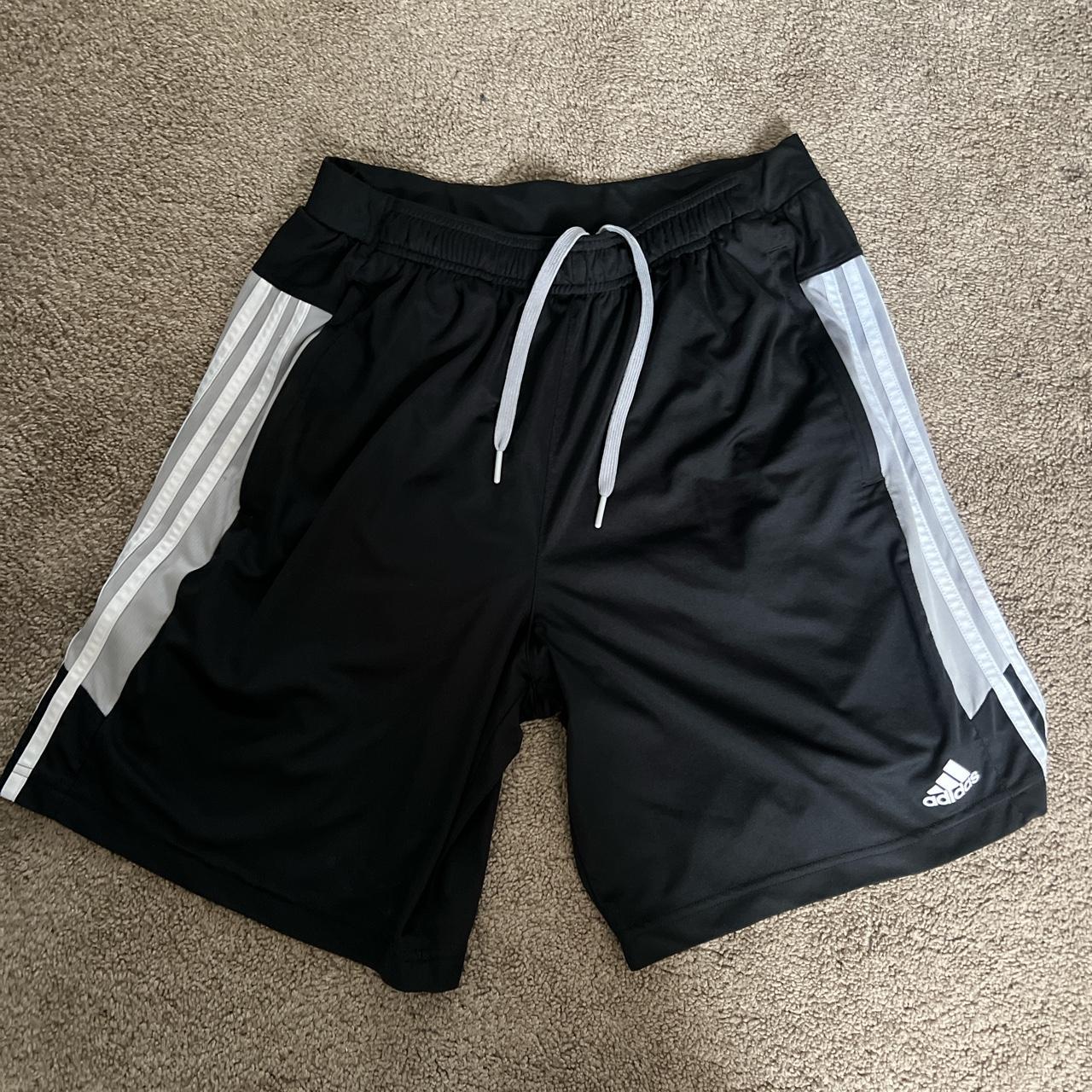 Adidas Men's Black and White Shorts | Depop