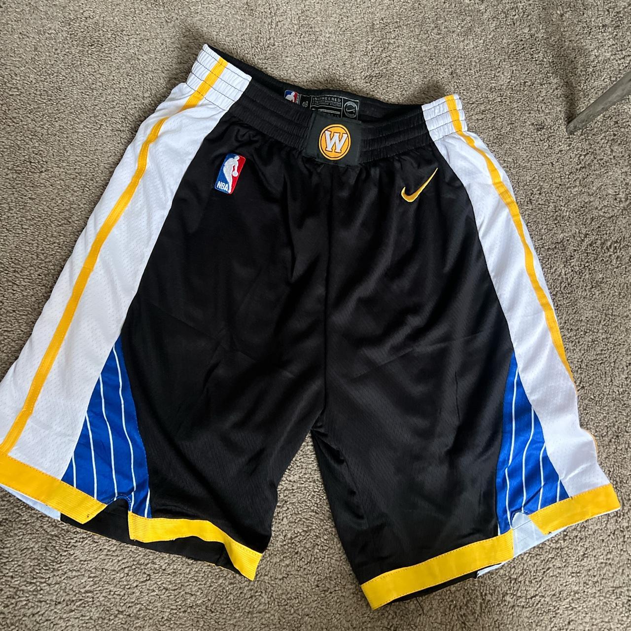 warriors basketball boys shorts authentic NBA - Depop