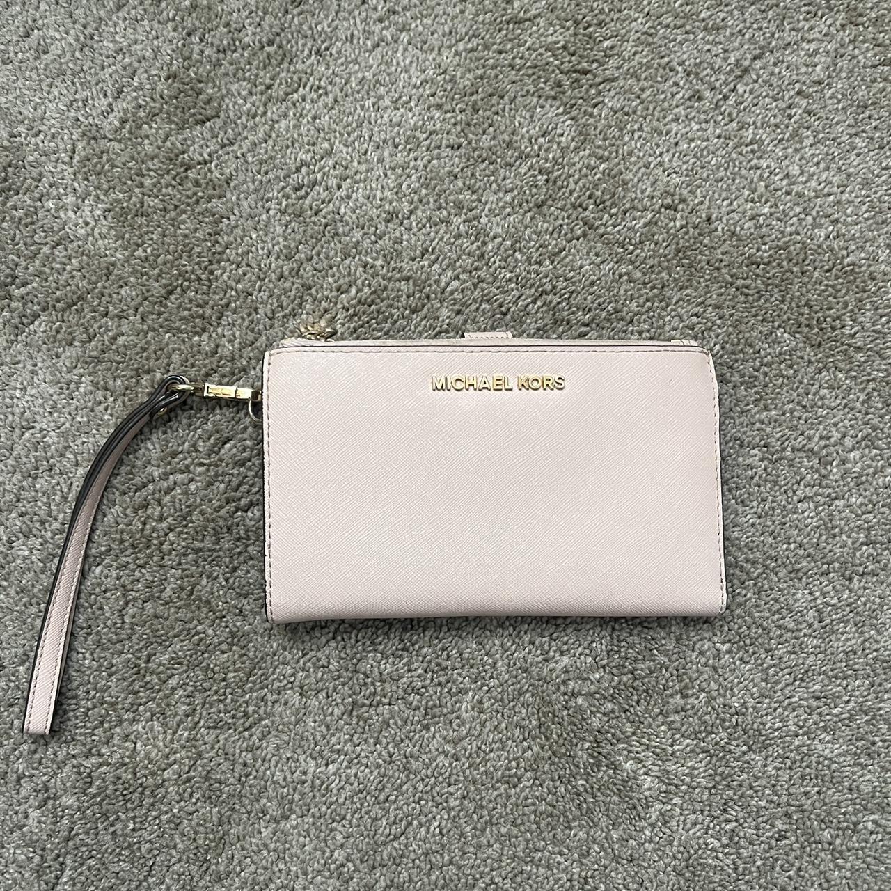 Michael Kors Jet Set Travel Phone Case Wallet Wristlet Pink Leather  Gold  198  eBay
