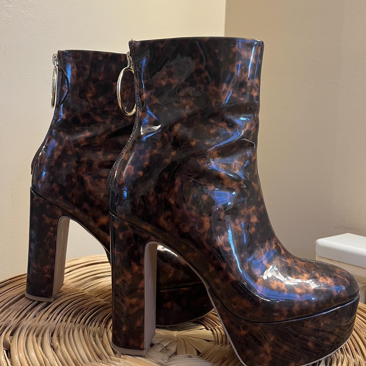 Tortoise Unique Platform Boots! Worn Once & in... Depop