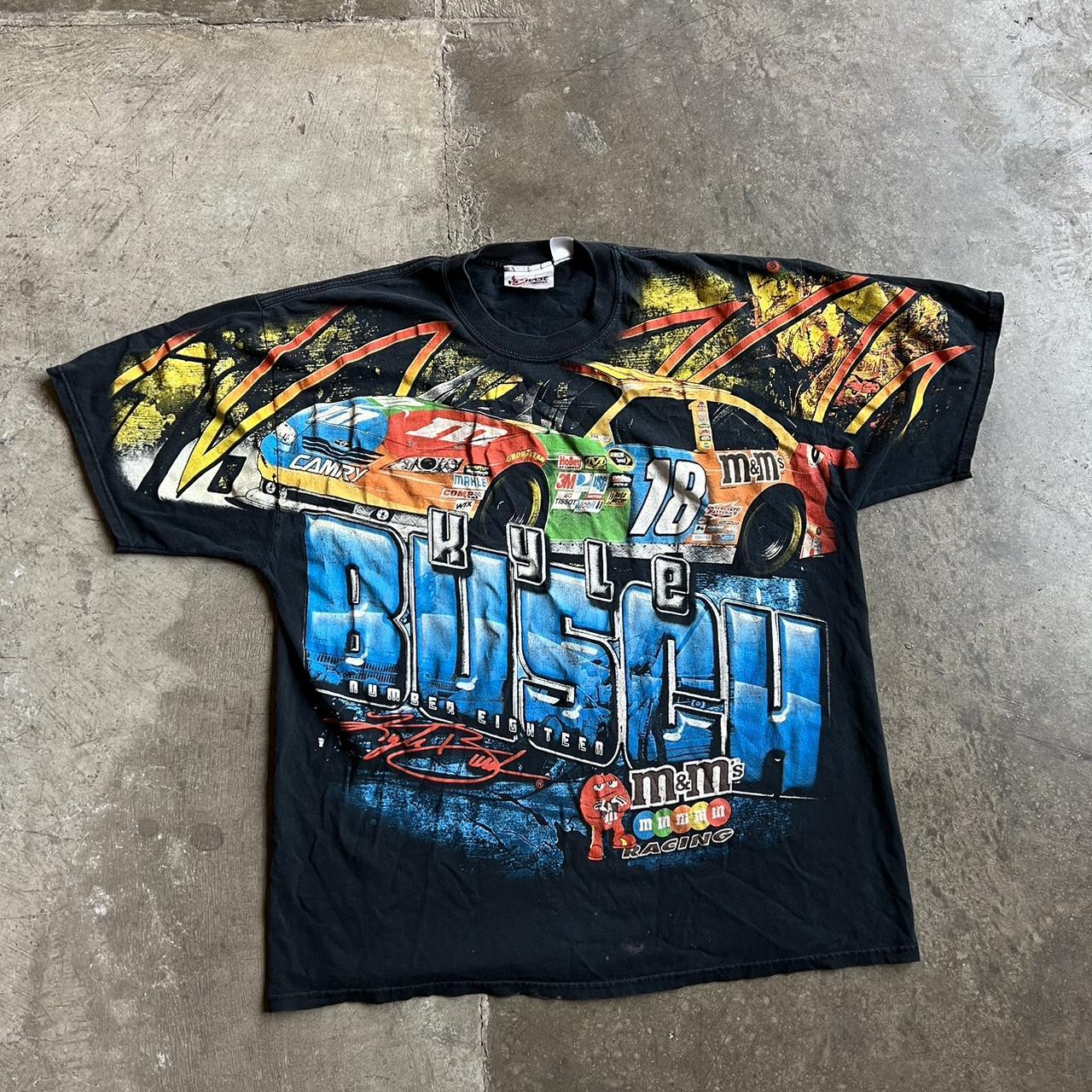 Rare Vintage Kyle Busch ALL OVER print M&m’s tee.... - Depop