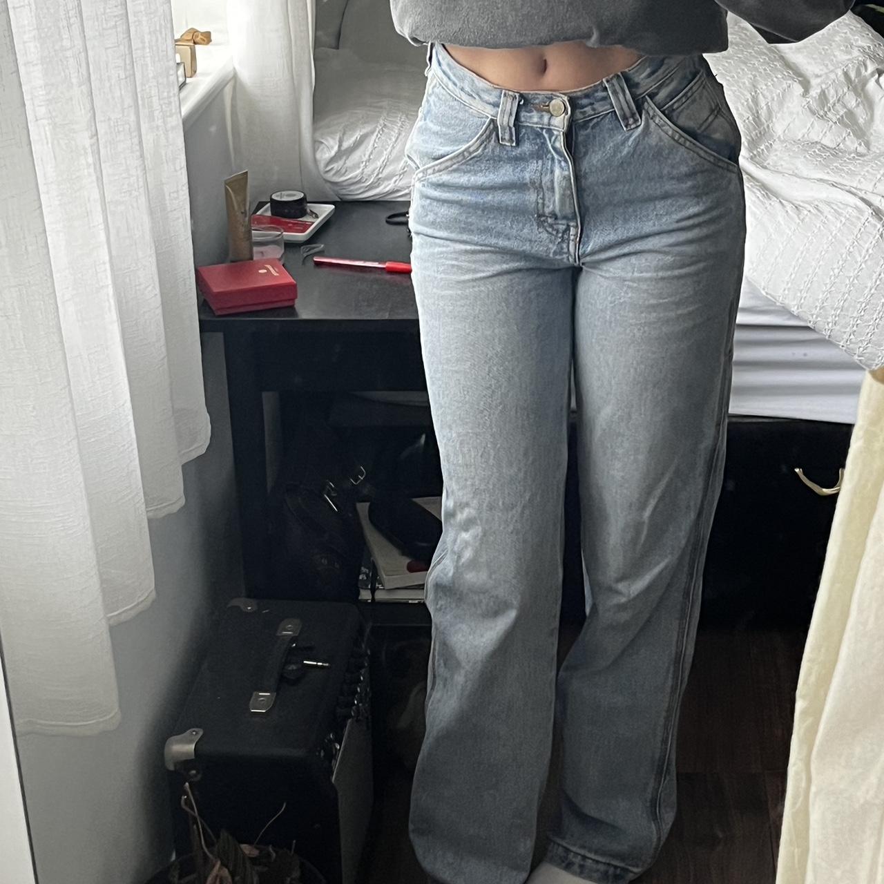 Brandy Melville Feanne Light-washed carpenter jeans... - Depop